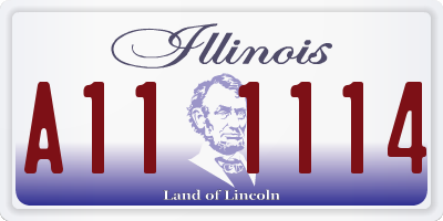IL license plate A111114