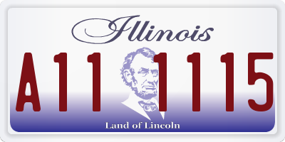 IL license plate A111115