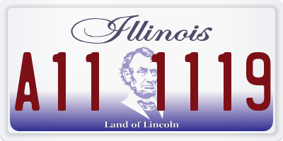 IL license plate A111119