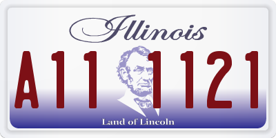 IL license plate A111121