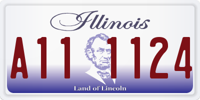 IL license plate A111124