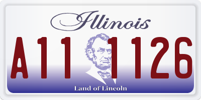 IL license plate A111126
