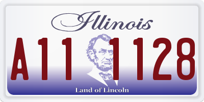 IL license plate A111128