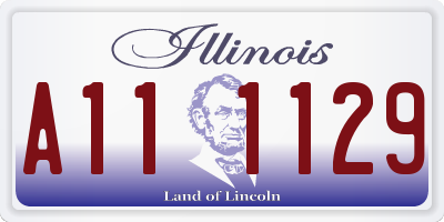 IL license plate A111129