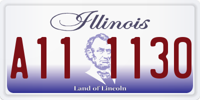 IL license plate A111130