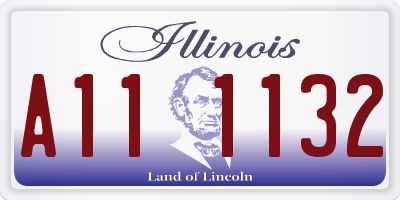 IL license plate A111132