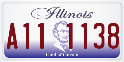 IL license plate A111138