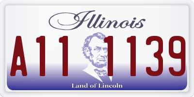 IL license plate A111139