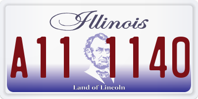 IL license plate A111140