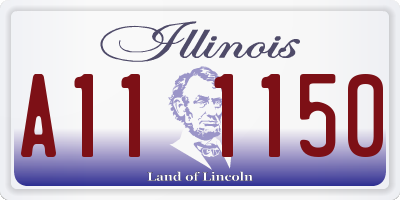 IL license plate A111150