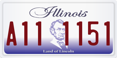 IL license plate A111151