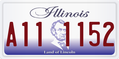 IL license plate A111152