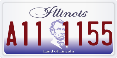 IL license plate A111155