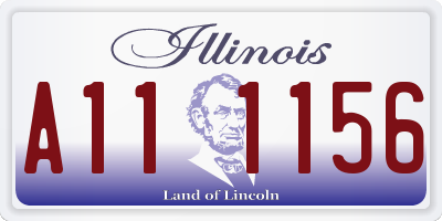 IL license plate A111156