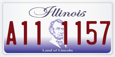 IL license plate A111157