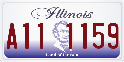 IL license plate A111159