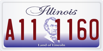 IL license plate A111160