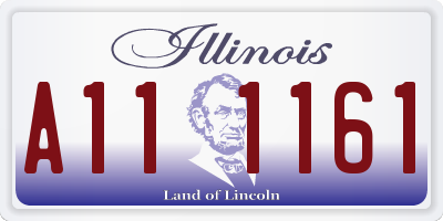 IL license plate A111161
