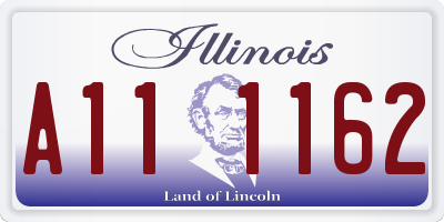 IL license plate A111162
