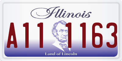 IL license plate A111163