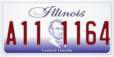 IL license plate A111164