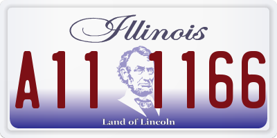 IL license plate A111166