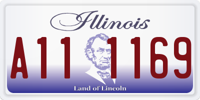 IL license plate A111169
