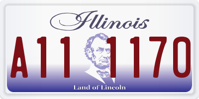 IL license plate A111170