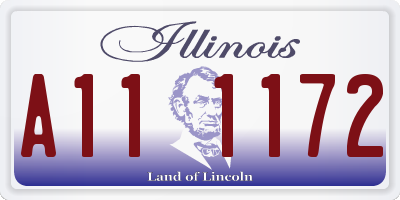 IL license plate A111172