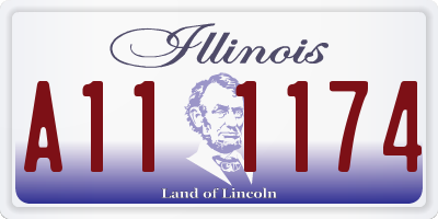 IL license plate A111174