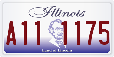 IL license plate A111175