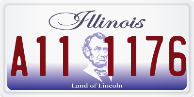IL license plate A111176