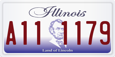 IL license plate A111179