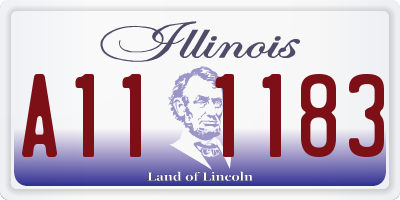 IL license plate A111183