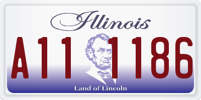 IL license plate A111186