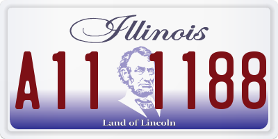 IL license plate A111188