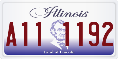 IL license plate A111192