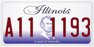 IL license plate A111193