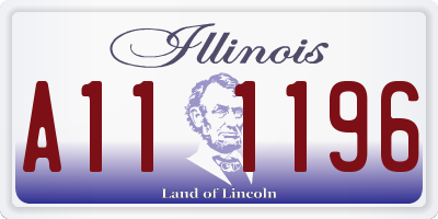 IL license plate A111196