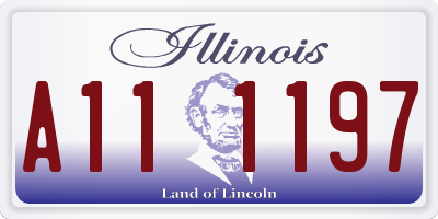 IL license plate A111197