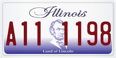 IL license plate A111198
