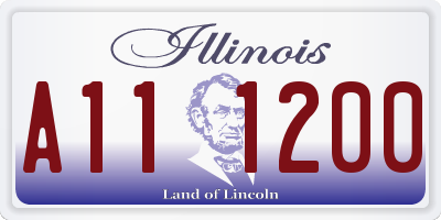 IL license plate A111200