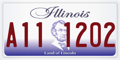 IL license plate A111202