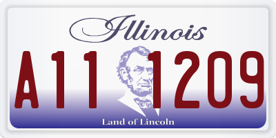 IL license plate A111209