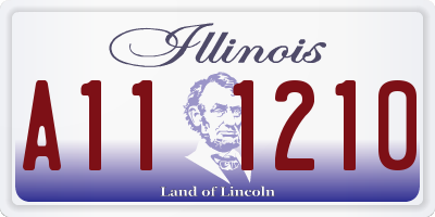 IL license plate A111210