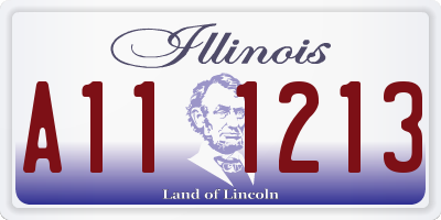 IL license plate A111213