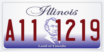 IL license plate A111219