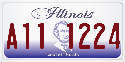 IL license plate A111224