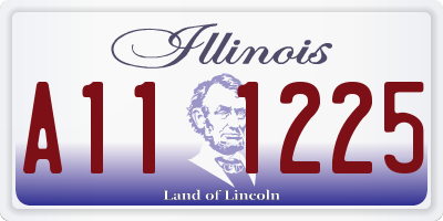 IL license plate A111225