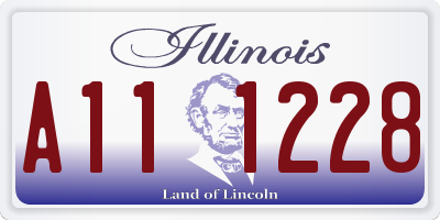IL license plate A111228